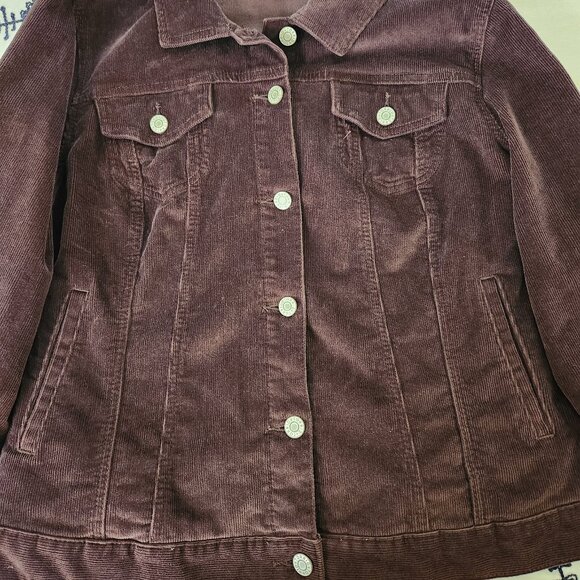 Plus-size Brown Corduroy Trucker Jacket, Torrid, 3x - Picture 3 of 9